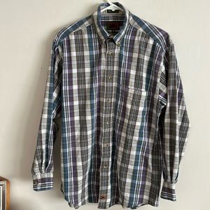Boston trader plaid button down shirt